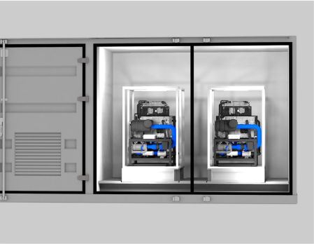 500m3/H 1MW কন্টেইনারাইজড হাইড্রোজেন জেনারেটর জ্বালানী সেল পাওয়ার স্টেশন জন্য জল ইলেক্ট্রোলাইজার